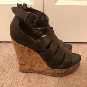 Brown and cork wedges